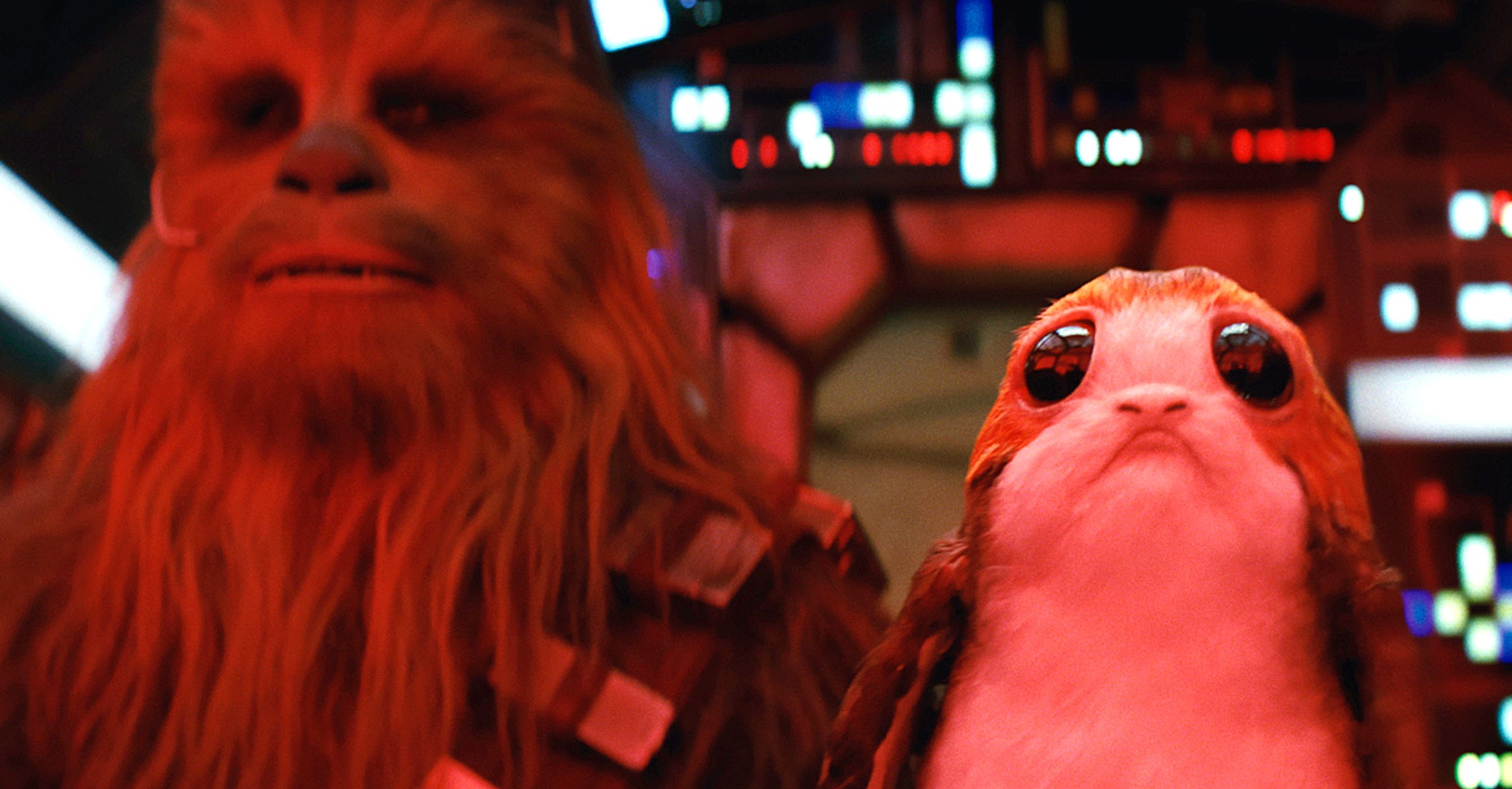 Star Wars The Last Jedi, Chewbacca y porg