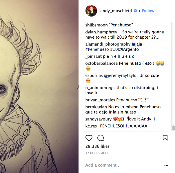 Comentarios sobre boceto de Andy Muschietty