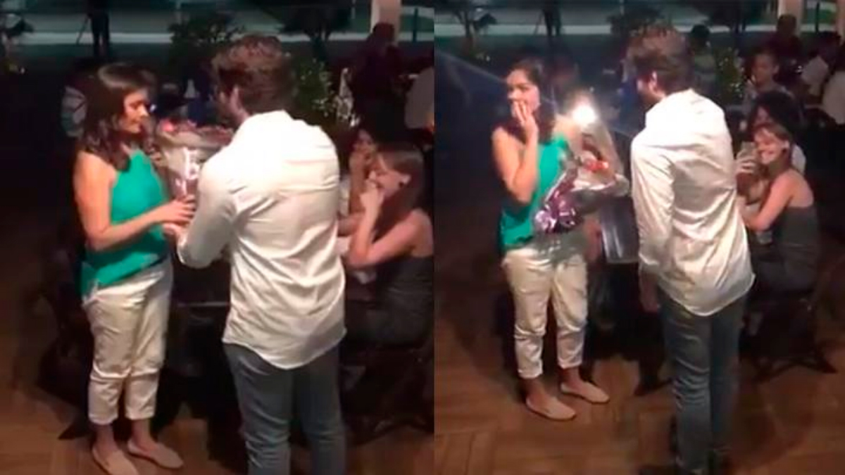 Mujer rechaza romÃ¡ntica propuesta de matrimonio