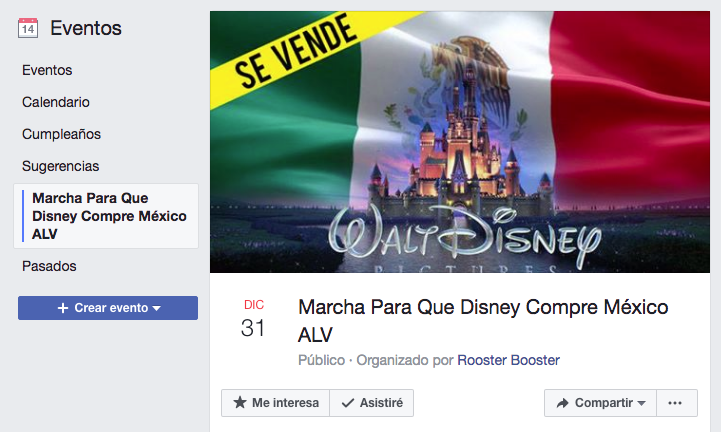 Marcha para que Disney compre México ALV