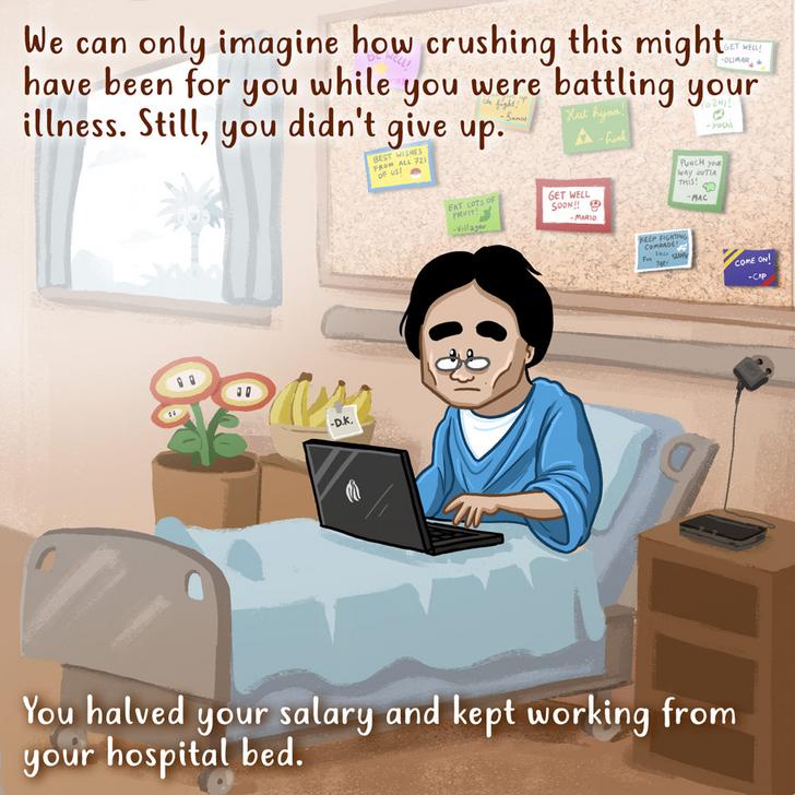 Carta de Wooden Plank Studios para el cumpleaños 58 de Satoru Iwata