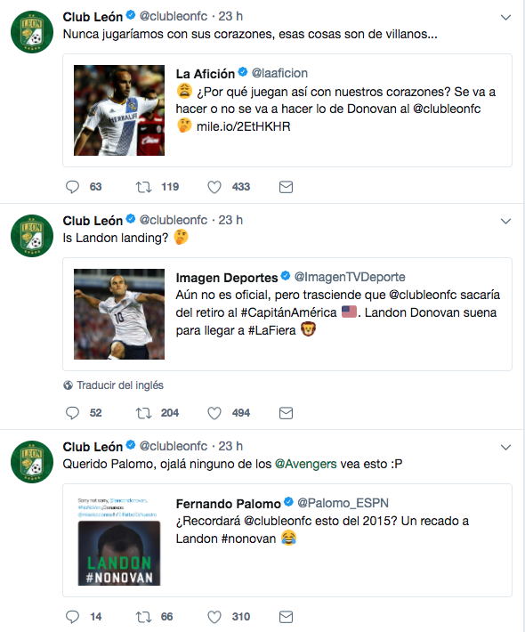 León Landon Donovan Twitter troll Estados Unidos rumores