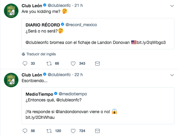 León Landon Donovan Twitter troll Estados Unidos rumores