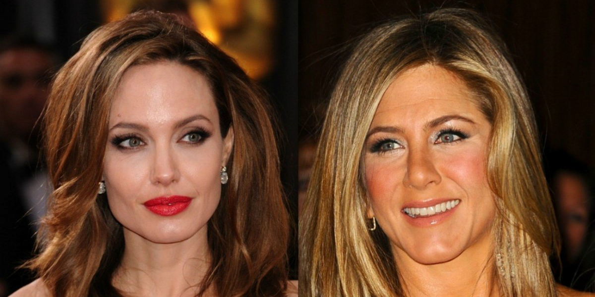 Angelina Jolie, Jennifer Aniston, 2018, Golden Globes