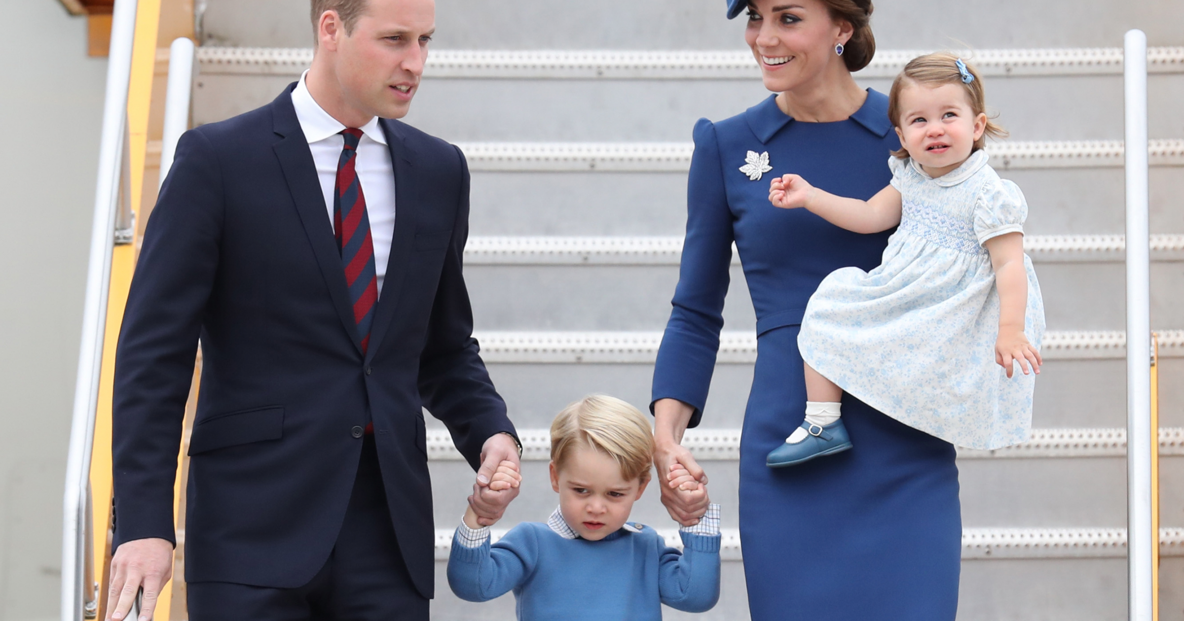 Los duques de Cambridge, con el príncipe Jorge y la princesa Charlotte