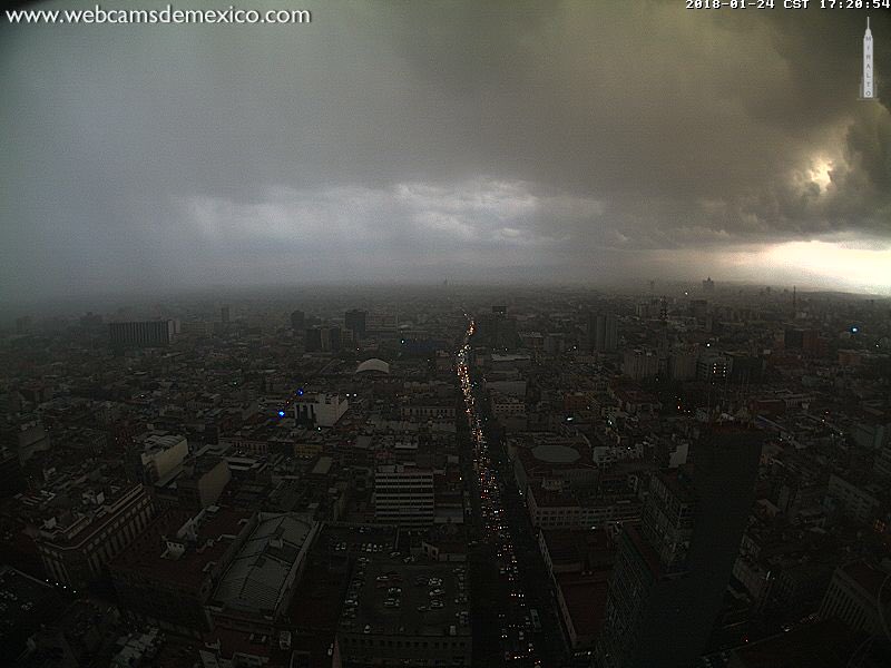Primera lluvia de enero 2018 en la CDMX