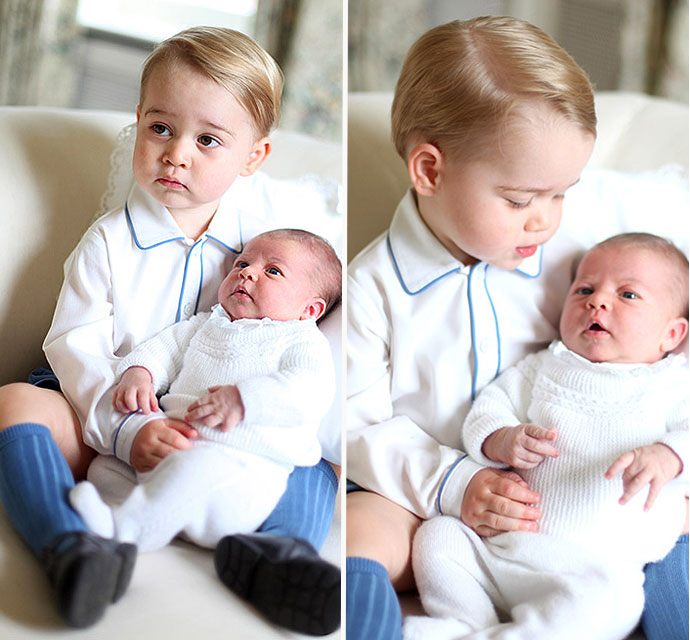 El príncipe Jorge y la princesa Carlota bebé