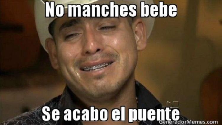 llorando porque se acabo el puente