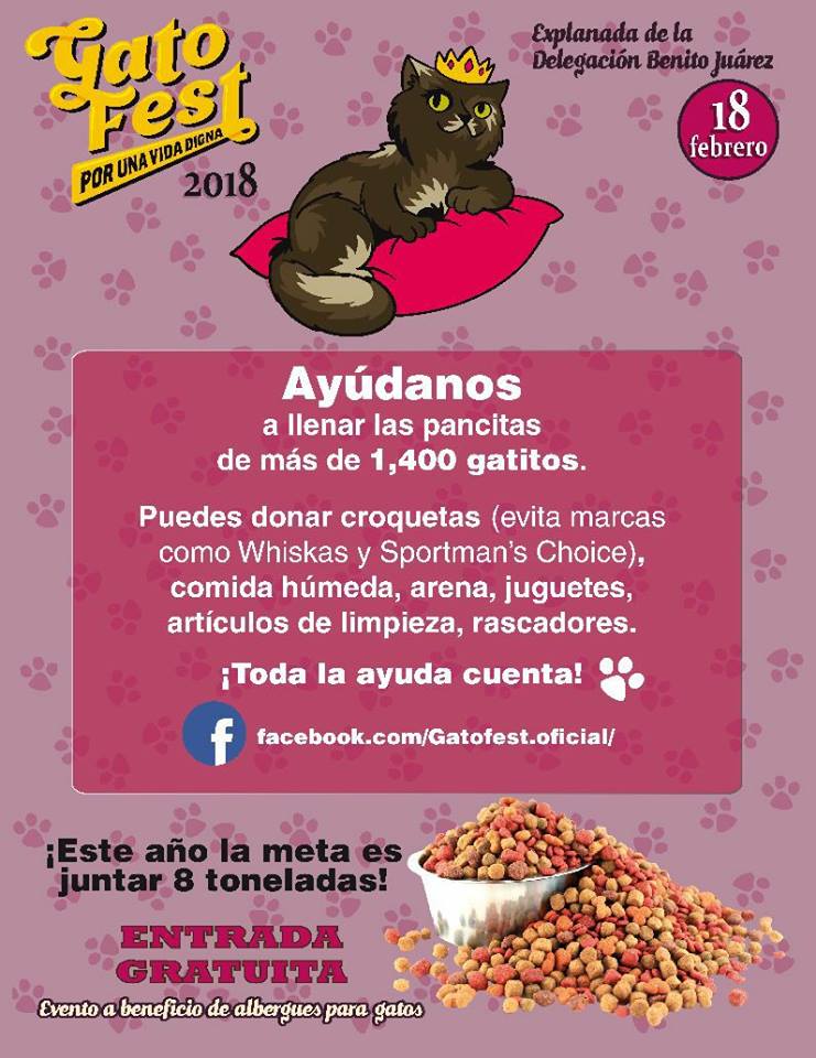 Donaciones para el Gato Fest 2018