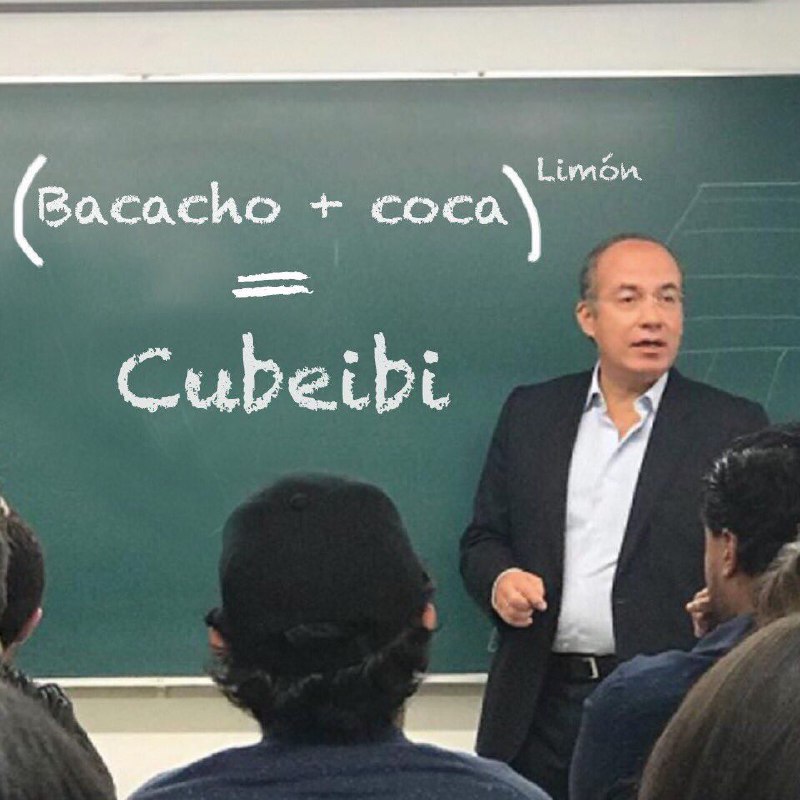 Meme de Felipe CalderÃ³n dando clase