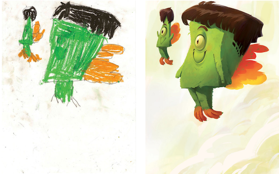 Artistas gráficos recrean dibujos hechos por niños, el resultado es increíble