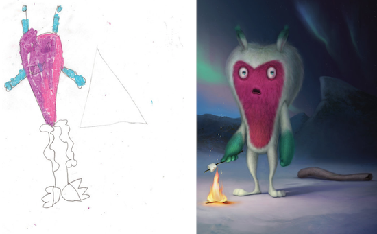 Artistas gráficos recrean dibujos hechos por niños, el resultado es increíble
