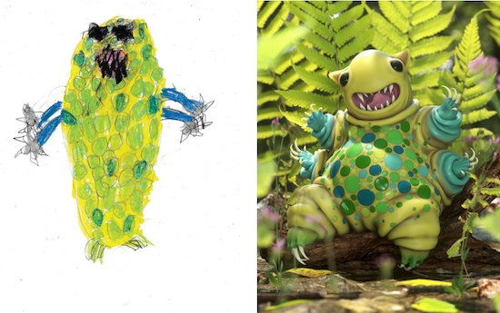 Artistas gráficos recrean dibujos hechos por niños, el resultado es increíble