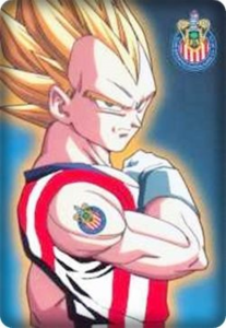 Vegeta con camisa de las chivas