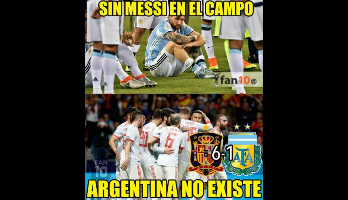 Argentina Espana Memes Goleada Fifa 6 1 Messi 5