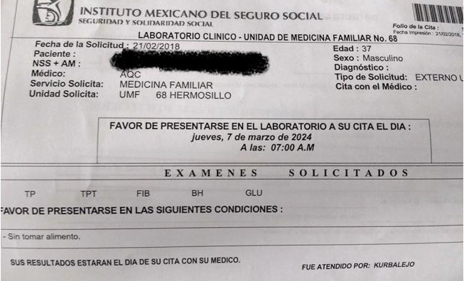 Receta Imss 2024 