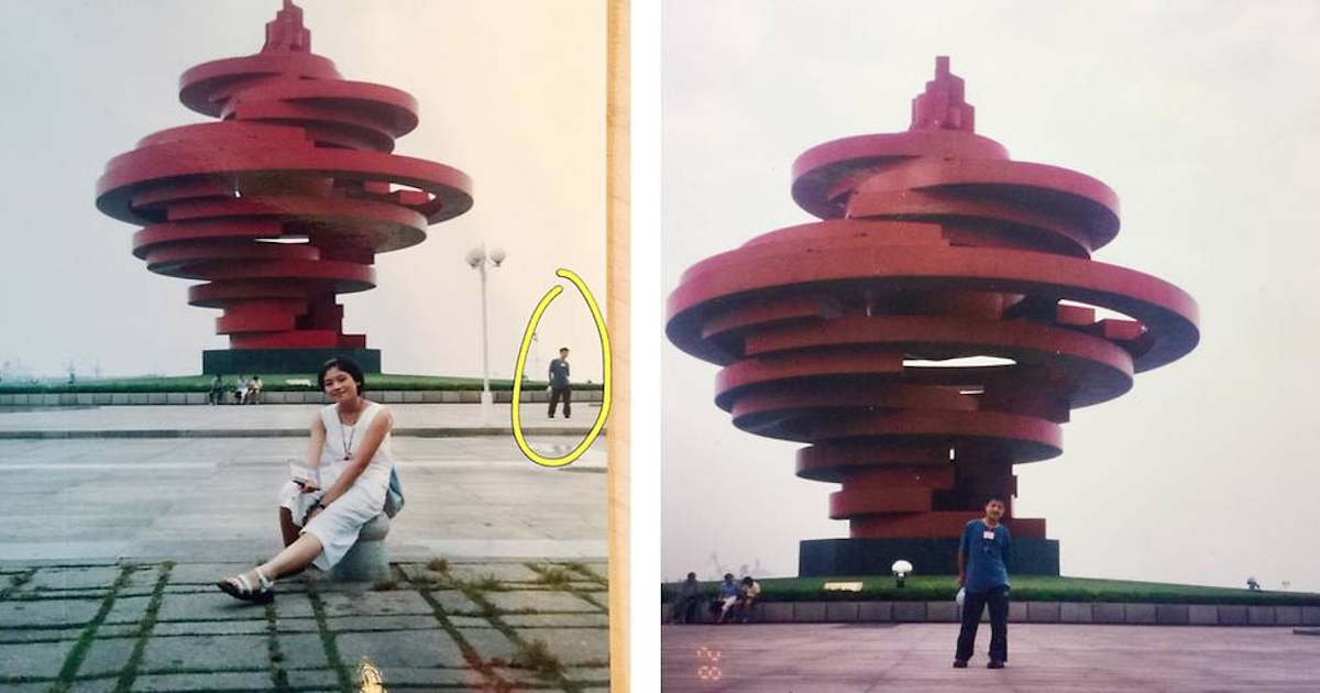 Pareja coincidió en foto, tomada antes conocerse