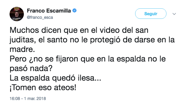 En Twitter se burlan del accidente de San Judas en bicicleta