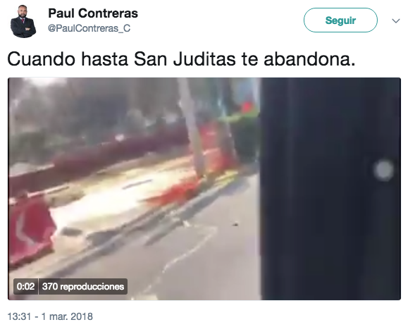 En Twitter se burlan del accidente de San Judas en bicicleta