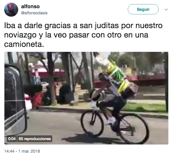 En Twitter se burlan del accidente de San Judas en bicicleta