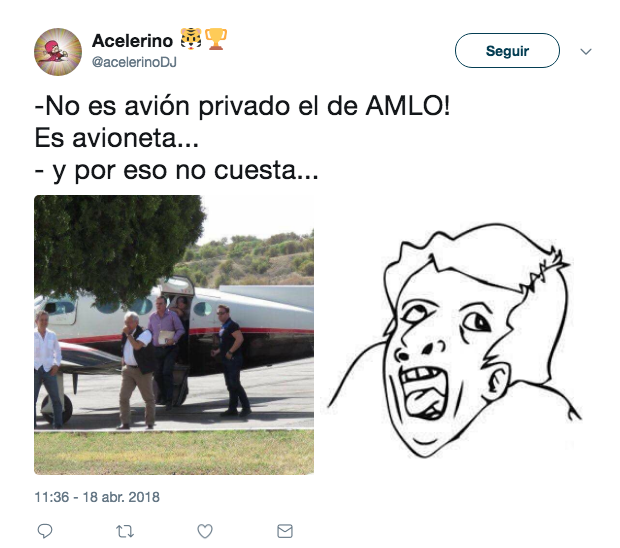 AMLO es criticado por rentar avioneta
