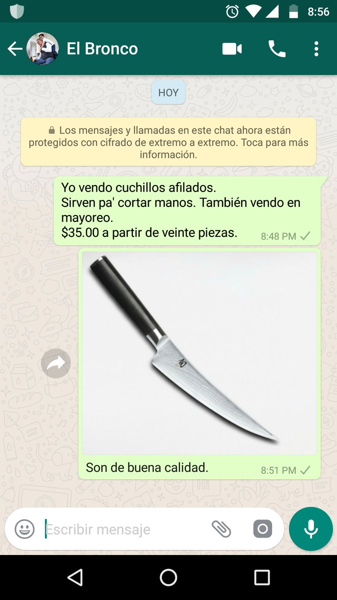 Bronco nos dio su whatsapp