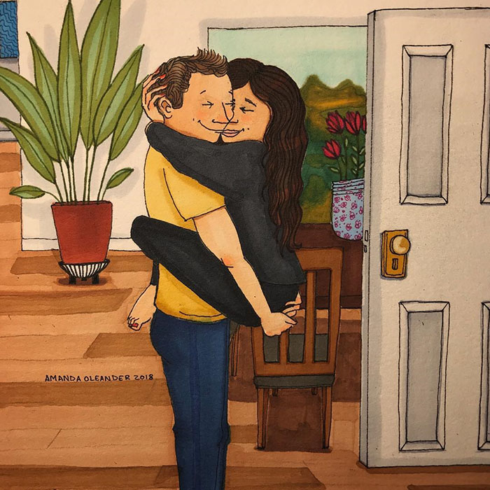 Ilustraciones-dibujos-relaciones-largas-parejas-reconoceran-tiernos-abrazo-llegando