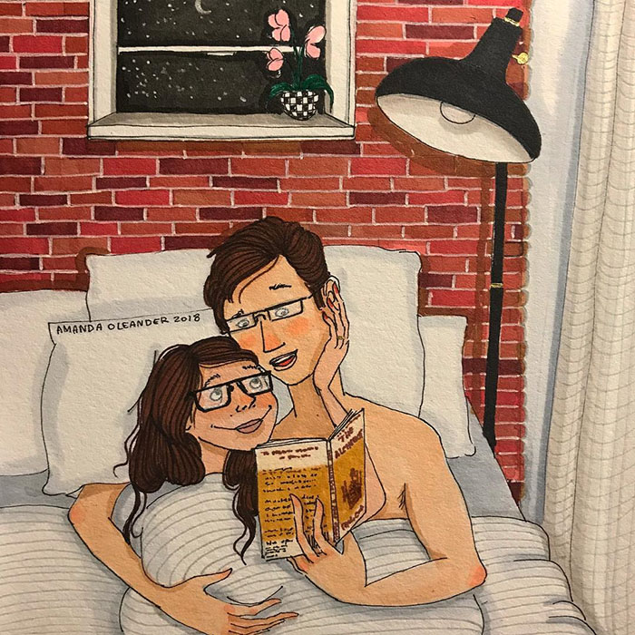 Ilustraciones-dibujos-relaciones-largas-parejas-reconoceran-tiernos-cama-leer