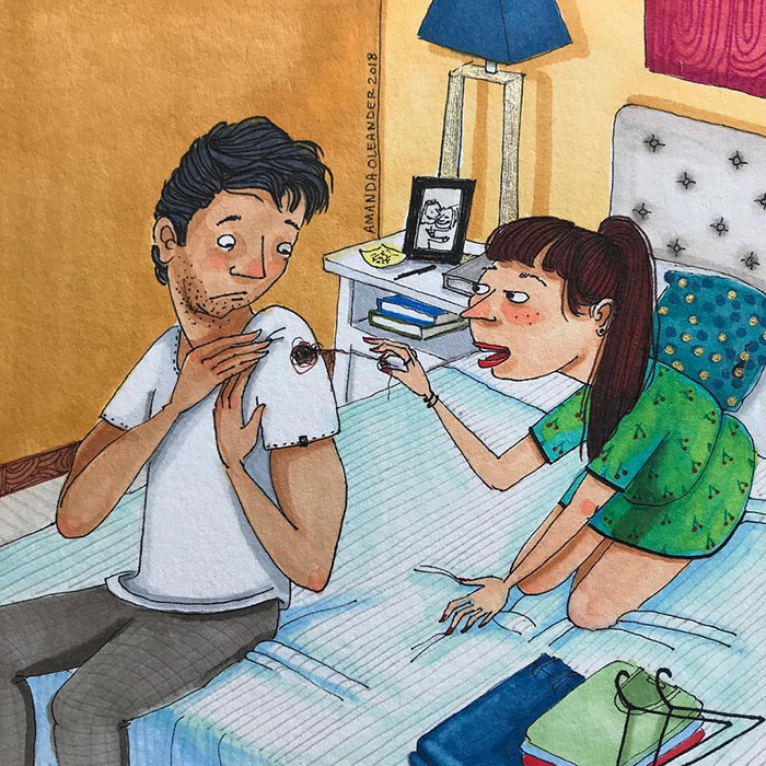 Ilustraciones-dibujos-relaciones-largas-parejas-reconoceran-tiernos-ropa-rota