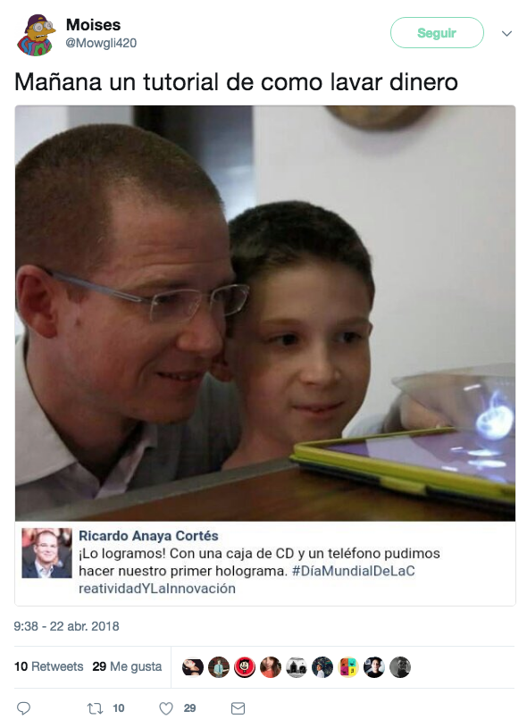 Ricardo Anaya hizo un holograma con su hijo mateo