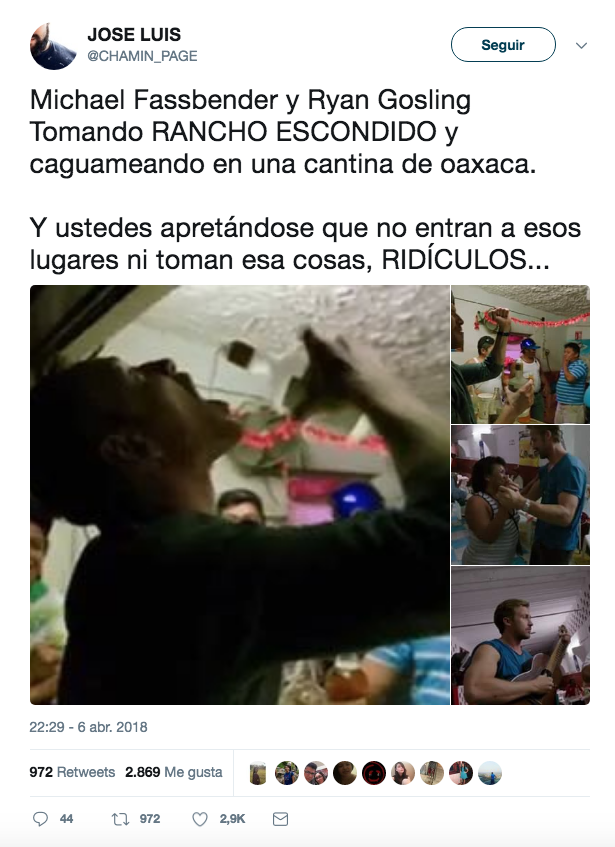 Ryan Gosling y Michael Fassbender no estaban en Oaxaca