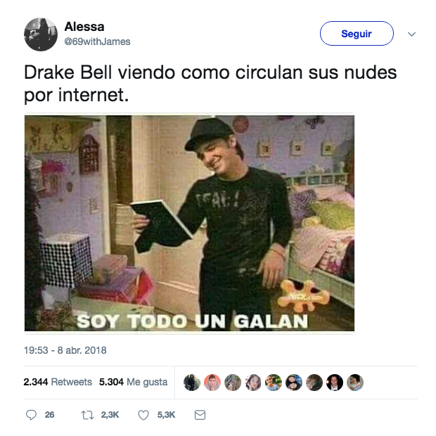 Se compartieron imágenes del pack de Drake Bell