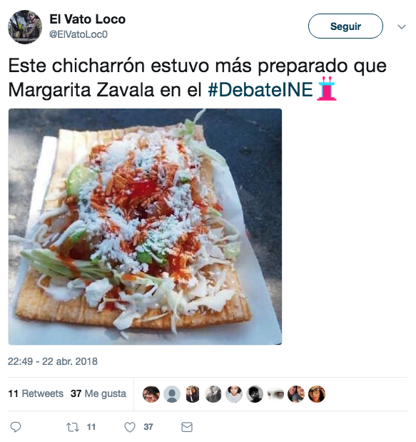 Margarita Zavala en el debate presidencial