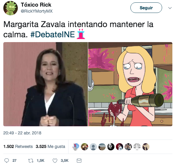 Margarita Zavala en el debate