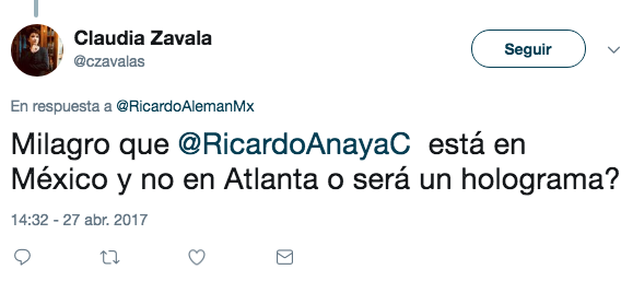Ricardo Anaya hizo un holograma lol