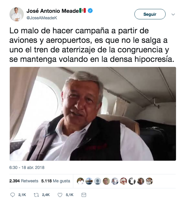 AMLO es criticado por rentar una avioneta