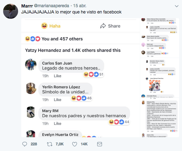 Esto pasa cuando mezclas el juramento a la bandera... con Facebook