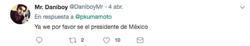 Pedro Kumamoto hace un meme y la gente enloque