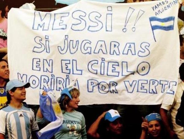 Pancartas futboleras muy vaciladoras