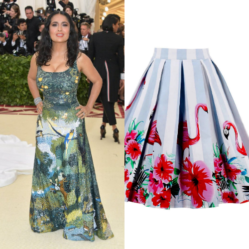 El vestido de salma hayek en la gala del met
