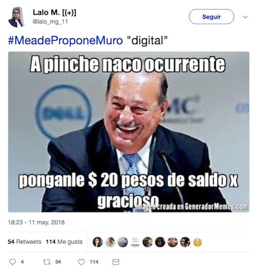 Pepe Meade Candidato PRI Muro México