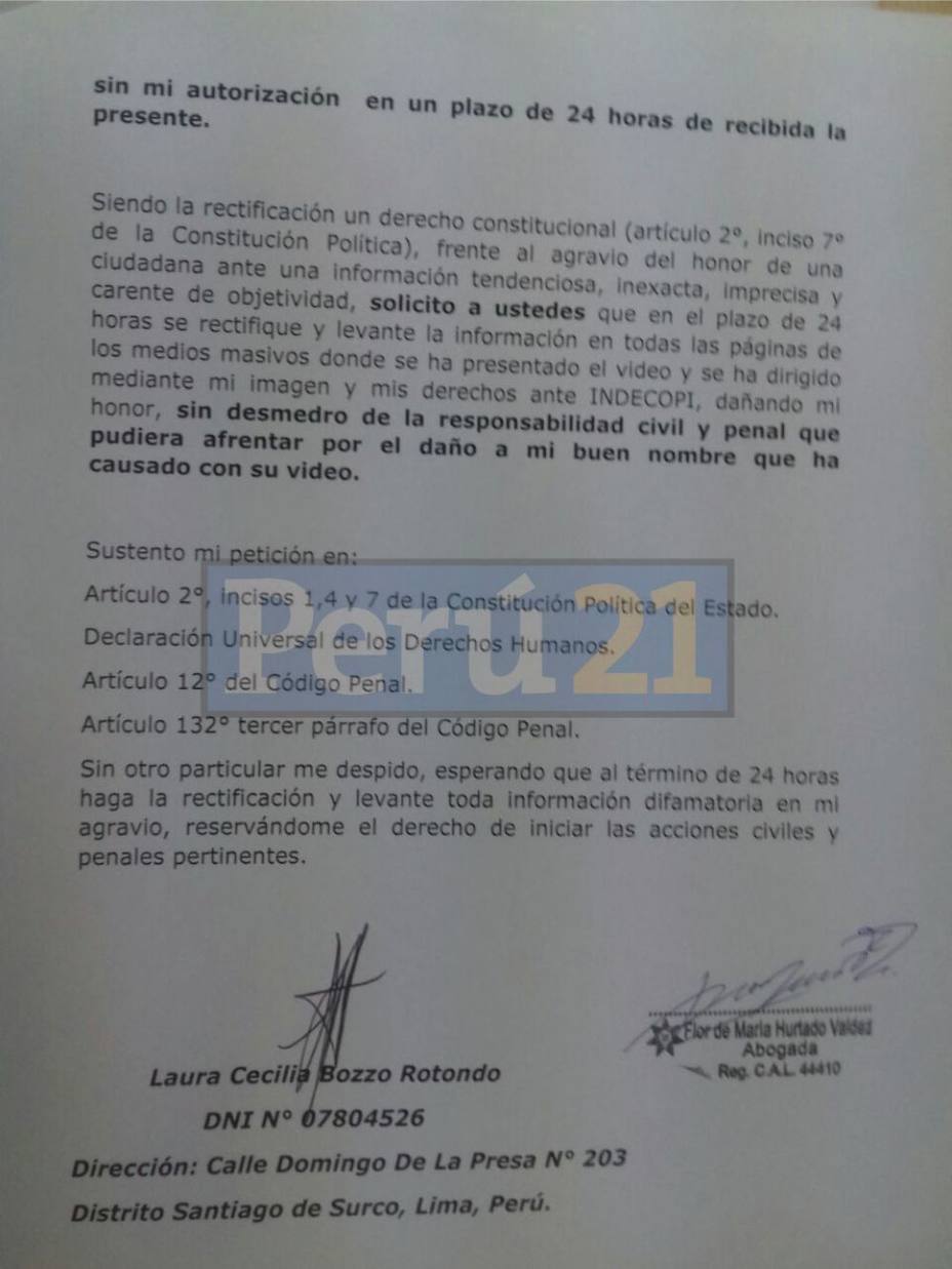 Laura Bozzo demandara a quien use que pase el desgraciado