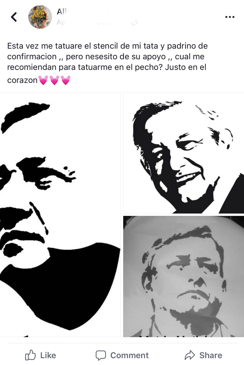 Joven se tatua a AMLO