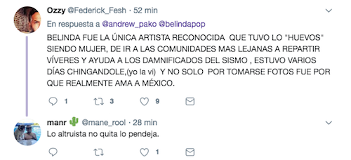 Para Belinda el ganador del debate fue AMLO, así reaccionó internet
