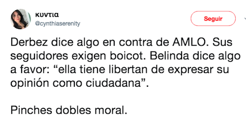 Para Belinda el ganador del debate fue AMLO, así reaccionó internet