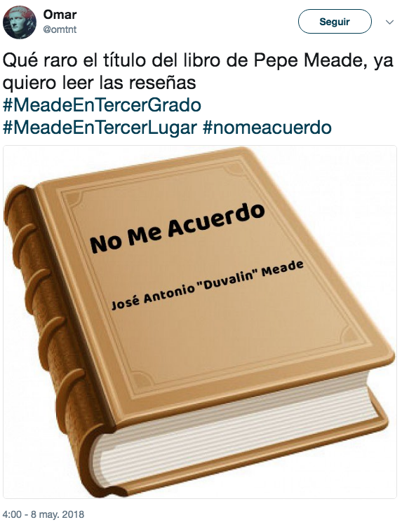 Libro Jose A Meade no me acuerdo
