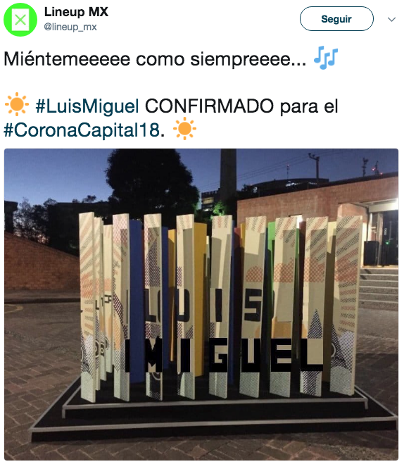 Reacciones corona capital 2018