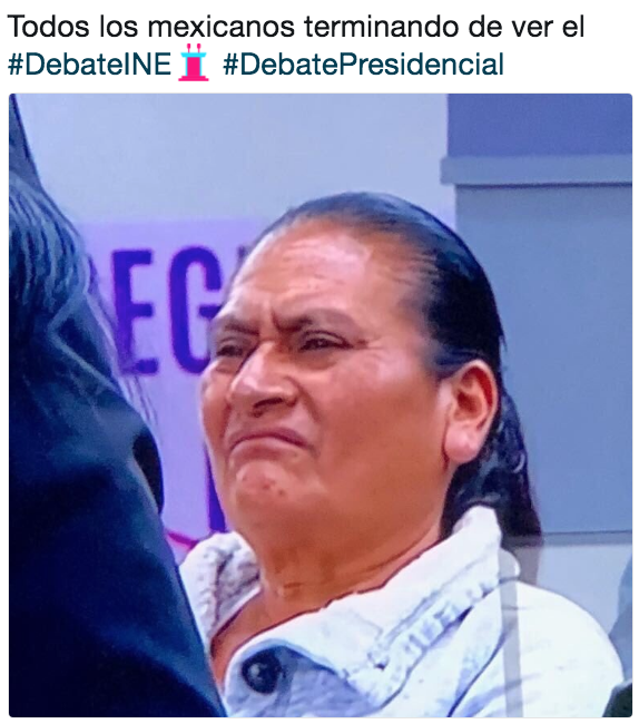 Memes del publico en el segundo debate presidencial