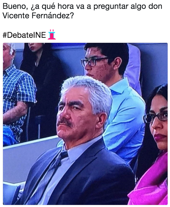 Memes del público en el debate presiencial