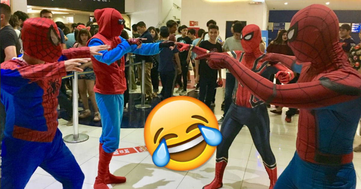 Recrean meme de avengers infinity war en el cine
